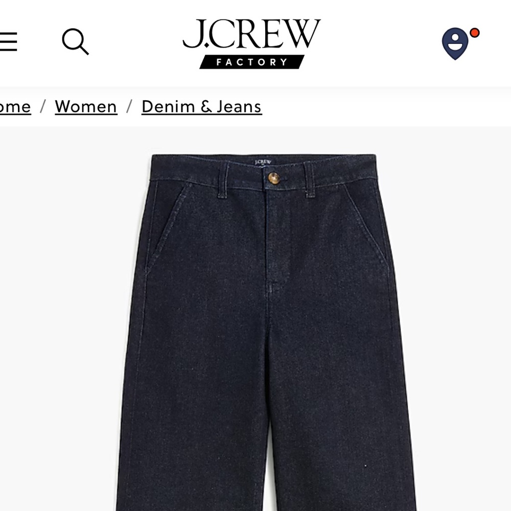 NWOT Classic Dark Denim Women's Jeans, J CREW, size 33, size 16, plus size